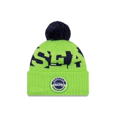 Seattle Seahawks Gorra | New Era NFL Alternate Cold Weather Sport Knit Beanie Mexico - Verdes